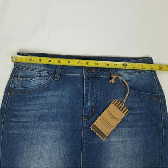 H&G WOMEN'S DENIM MINI SKIRT SIZE MEDIUM - Picture 4 of 6